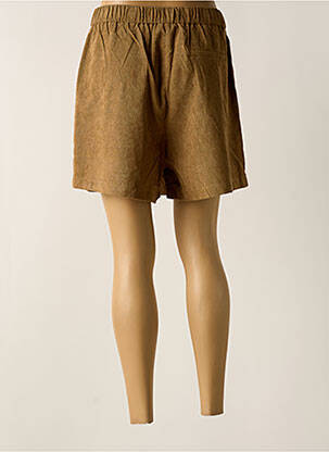 Short fermeture zippée sous rabat boutonné beige MOLLY BRACKEN femme