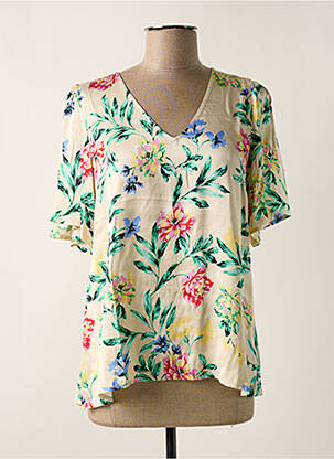 Blouse manches courtes manches courtes beige CULTURE femme