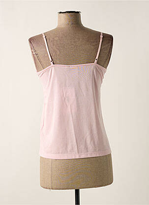 Top coupe cintrée fines bretelles rose ICHI femme
