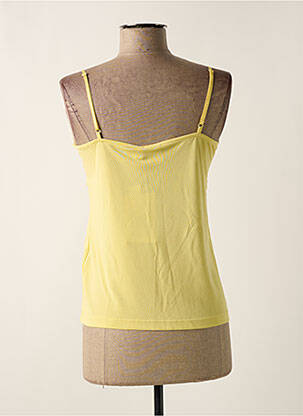 Top coupe cintrée fines bretelles jaune clair ICHI femme