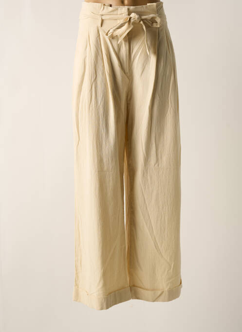 Pantalon large beige ICHI pour femme