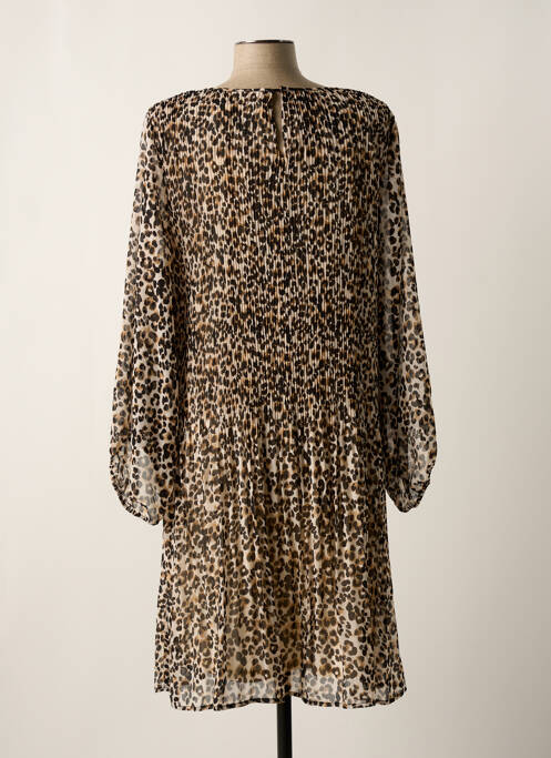 Robe mi-longue beige ICHI pour femme