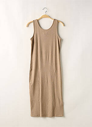Robe mi-longue sans manche sans manche marron LMTD fille
