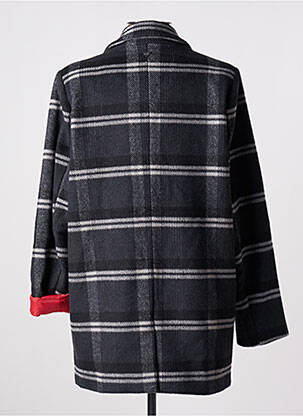 Manteau long coupe droite sans capuche noir LPB femme