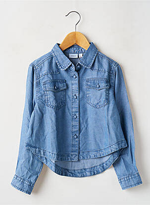 Chemisier coupe droite manches longues bleu NAME IT fille