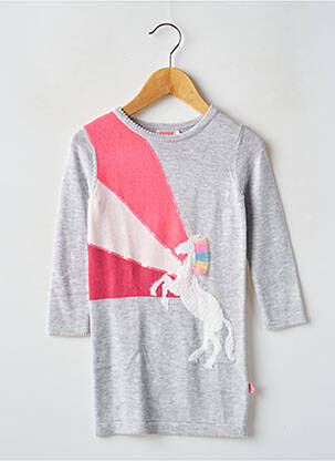 Robe pull tissage chiné manches longues gris BILLIEBLUSH fille