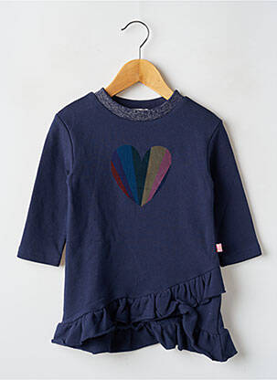 Robe mi-longue col rond manches longues bleu BILLIEBLUSH fille