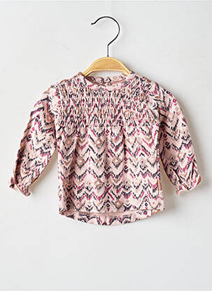 T-shirt coupe cintrée manches longues rose NOPPIES fille