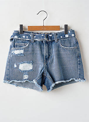 Short stretch taille ajustable bleu ONLY fille