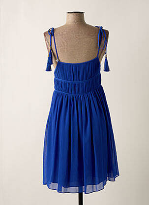 Robe courte coupe évasée fines bretelles bleu PATRIZIA PEPE femme