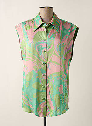 Chemisier manches courtes manches courtes vert PINKO femme