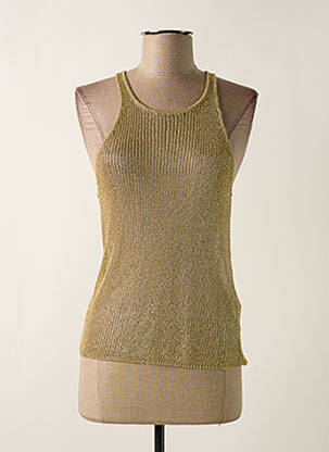 Pull coupe cintrée sans manche or PATRIZIA PEPE femme