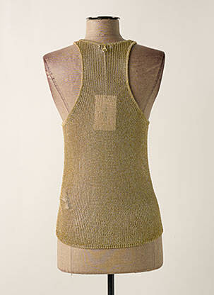 Pull coupe cintrée sans manche or PATRIZIA PEPE femme