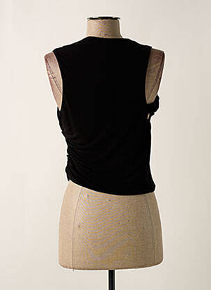 Top coupe cintrée sans manche noir PINKO femme