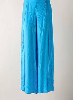 Pantalon large tissage popeline taille haute bleu PATRIZIA PEPE femme
