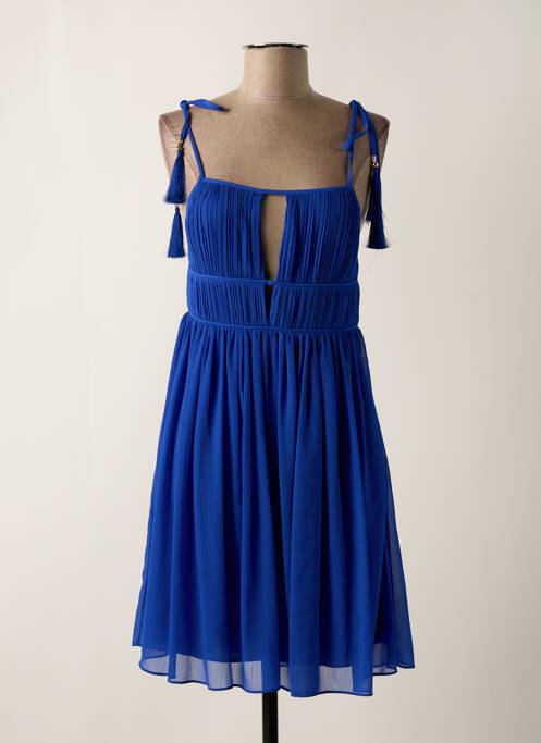 Robe courte coupe évasée fines bretelles bleu PATRIZIA PEPE femme
