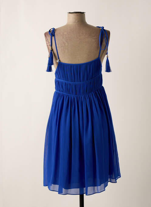 Robe courte coupe évasée fines bretelles bleu PATRIZIA PEPE femme