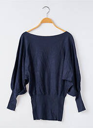 Pull col bateau manches longues bleu SHK MODE femme