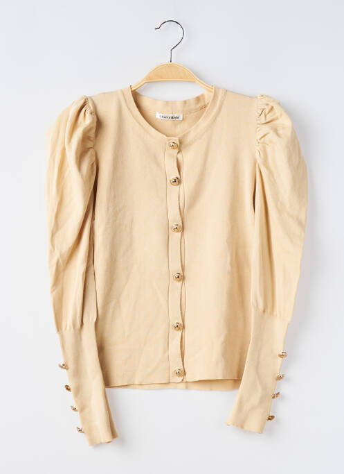 Gilet manches longues stretch beige CHERRY KOKO femme
