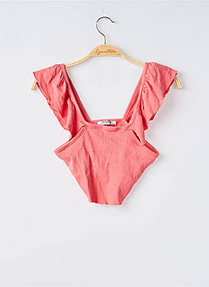 T-shirt coupe cintrée manches courtes orange ZARA femme