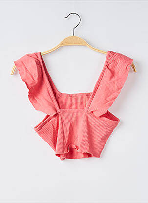 T-shirt coupe cintrée manches courtes orange ZARA femme