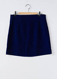 Jupe courte taille haute bleu ZARA femme