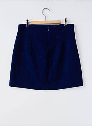 Jupe courte taille à pinces bleu ZARA femme