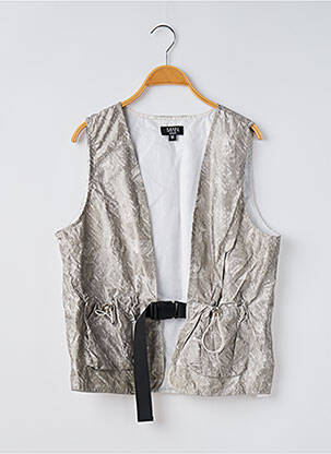 Gilet sans manche effet matière satinée gris BOOHOO homme