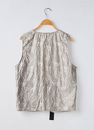 Gilet sans manche effet matière satinée gris BOOHOO homme