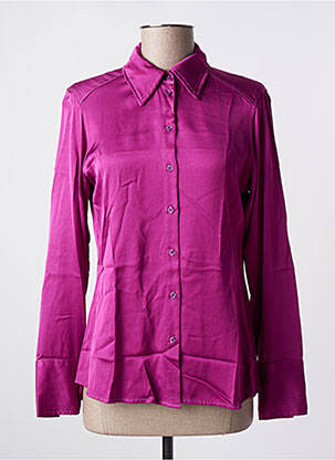 Chemisier coupe cintrée manches longues violet FLIRT COLLECTION femme