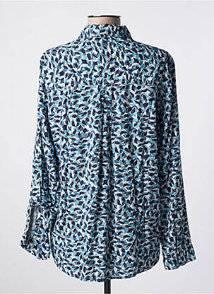 Chemisier imprimé fantaisie manches longues bleu CECIL femme