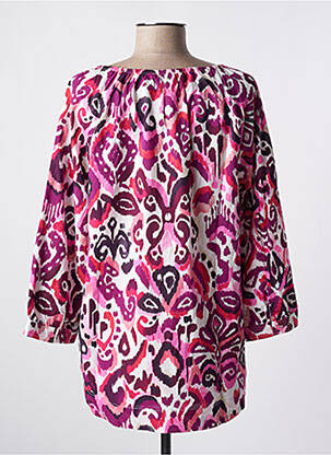 Blouse tissage popeline manches 3/4 violet CECIL femme