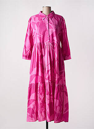 Robe longue rose SCORZZO pour femme
