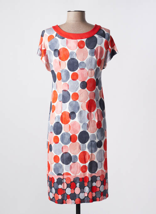 Robe mi-longue orange BARANDI pour femme