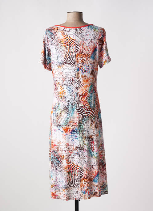 Robe mi-longue orange MASSANA femme