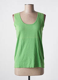 Pull col rond sans manche vert ESTHEME femme