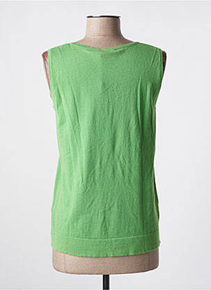 Pull coupe droite sans manche vert ESTHEME femme