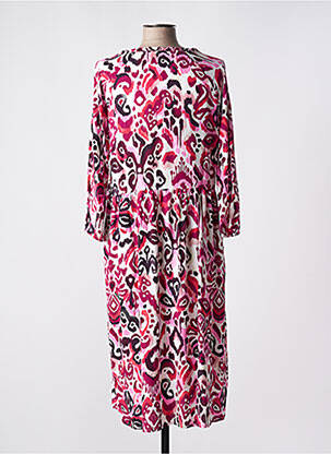 Robe mi-longue imprimé fantaisie manches longues violet CECIL femme