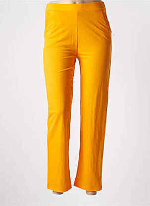 Pantalon 7/8 taille haute taille haute orange SCORZZO femme