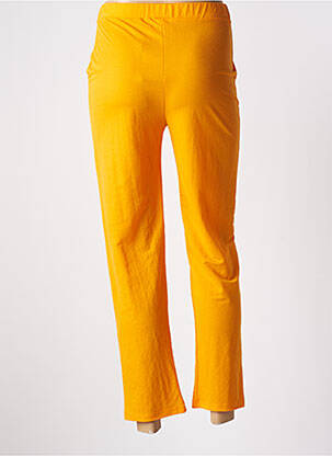 Pantalon 7/8 taille haute taille haute orange SCORZZO femme