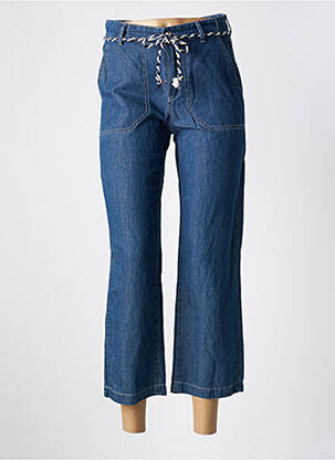 Pantalon 7/8 taille haute taille haute bleu ANNA MONTANA femme