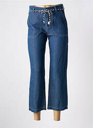 Pantalon 7/8 taille haute taille haute bleu ANNA MONTANA femme