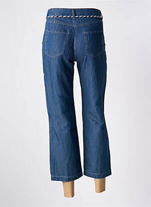 Pantalon 7/8 taille haute taille haute bleu ANNA MONTANA femme