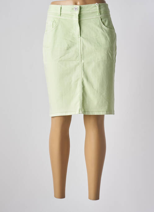 Jupe mi-longue taille haute vert CECIL femme
