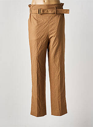Pantalon droit poches marron DEUX. BY ELINE DE MUNCK femme