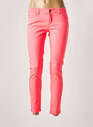 Pantalon 7/8 fermeture zippée sous rabat boutonné rose ONLY femme