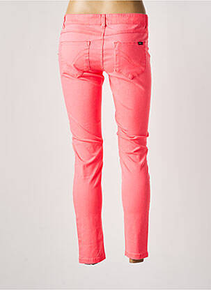 Pantalon 7/8 fermeture zippée sous rabat boutonné rose ONLY femme