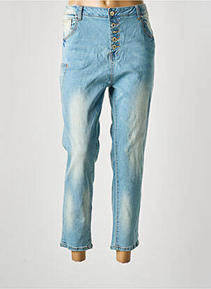 Jeans coupe droite stretch taille normale bleu ASTRID BLACK LABEL femme