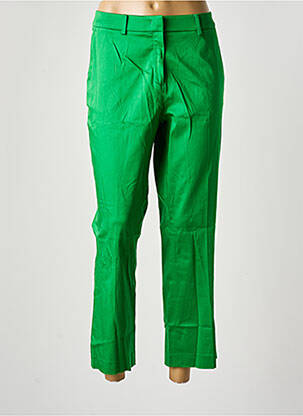 Pantalon 7/8 fermeture zippée sous rabat avec crochet vert MORE & MORE femme