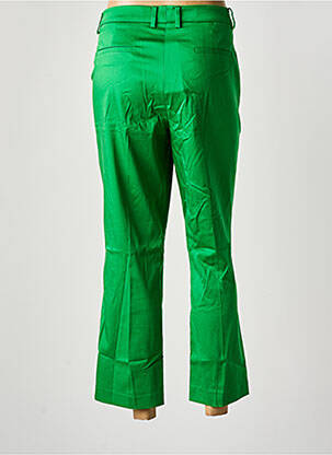 Pantalon 7/8 fermeture zippée sous rabat avec crochet vert MORE & MORE femme